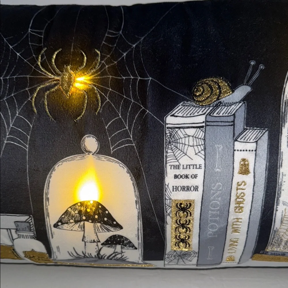 Unique Cynthia Rowley Curious Halloween Light Up Fortune Teller Skull Pillow